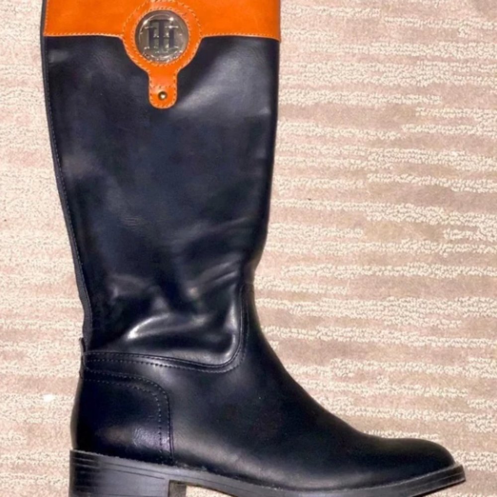 🆕Tommy Hilfiger Wide Calf Riding Boots leather boots - Picture 9 of 15